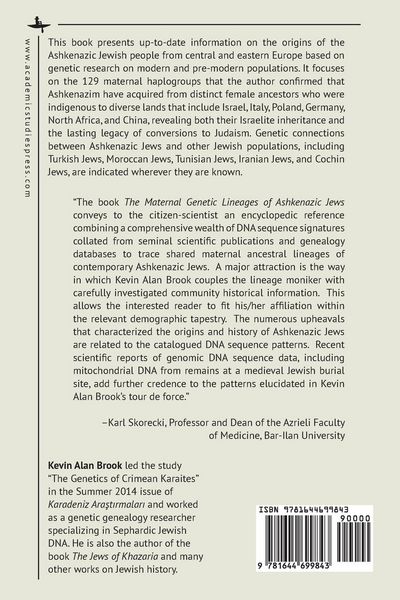Produktbild: The Maternal Genetic Lineages of Ashkenazic Jews