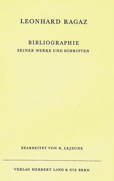 Produktbild: Bibliographie seiner Werke und Schriften