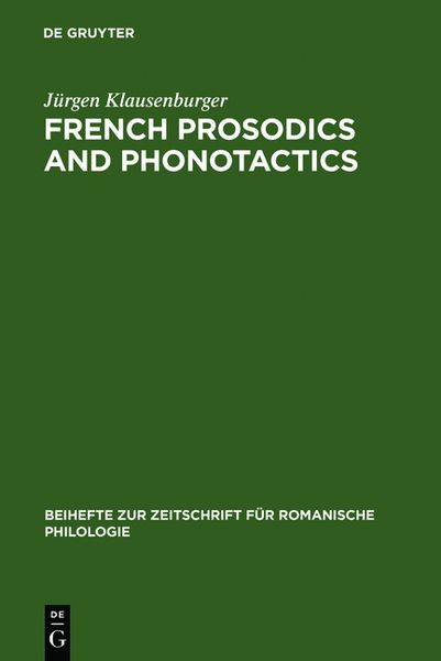 Produktbild: French prosodics and phonotactics