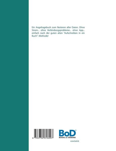 Produktbild: Angeltagebuch - Fangbuch - Tagebuch/Notizbuch f&uuml;r Angler