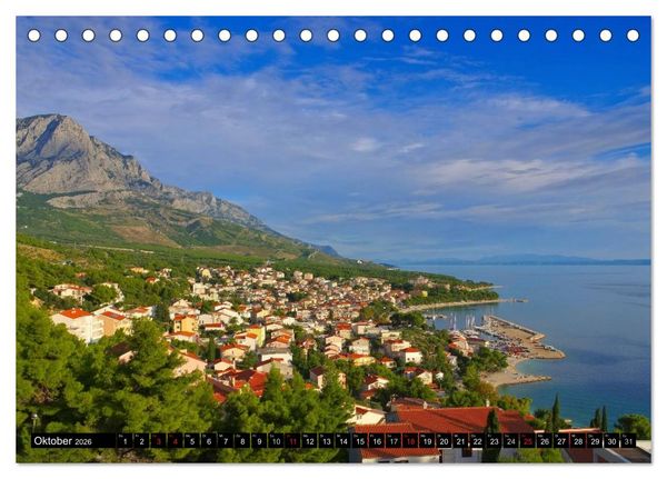 Produktbild: Makarska Riviera - Malerische Urlaubsorte in Dalmatien (Tischkalender 2026 DIN A5 quer), CALVENDO Monatskalender