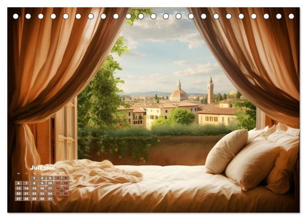 Produktbild: Aus dem Fenster geblickt (Tischkalender 2026 DIN A5 quer), CALVENDO Monatskalender