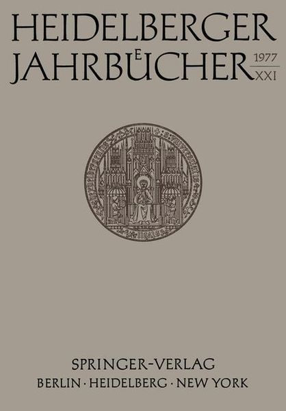 Produktbild: Heidelberger Jahrb&uuml;cher