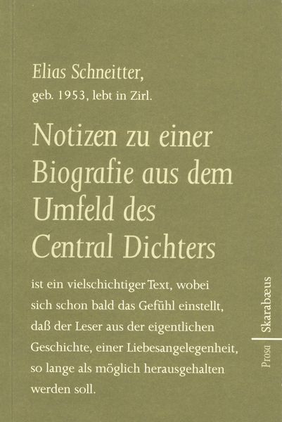 Produktbild: Notizen zu einer Biografie aus dem Umfeld des Central Dichters
