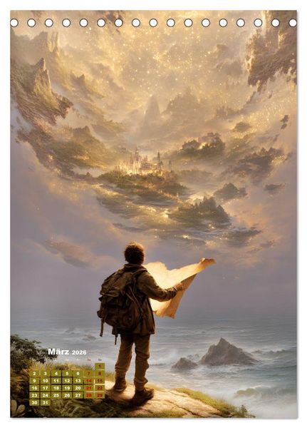 Produktbild: Worlds Unwritten (Tischkalender 2026 DIN A5 hoch), CALVENDO Monatskalender