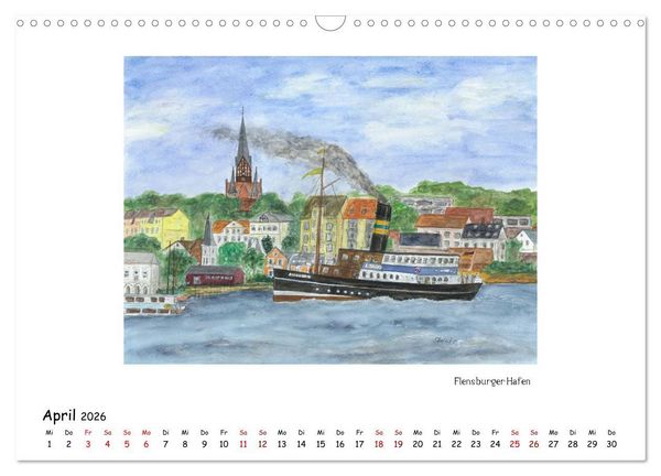 Produktbild: Die Flensburger Förde (Wandkalender 2026 DIN A3 quer), CALVENDO Monatskalender