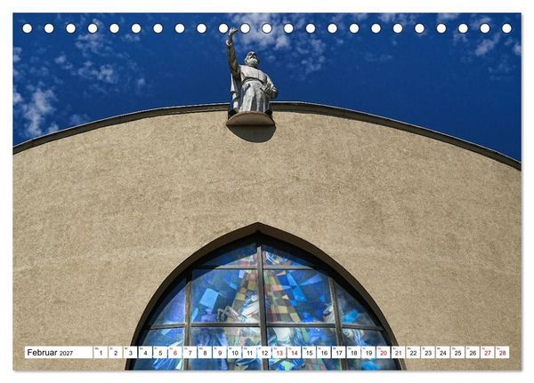 Produktbild: Katholische und orthodoxe Kirchen in Tirana und Shkodra, Albanien (Tischkalender 2027 DIN A5 quer), CALVENDO Monatskalender