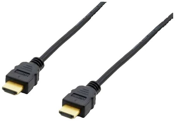 Equip HDMI Anschlusskabel HDMI-A Stecker 3.00 m Schwarz 119351 4K UHD, vergoldete Steckkontakte HDMI-Kabel