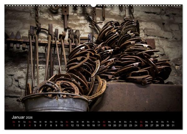 Produktbild: Hufschmiede - Impressionen eines alten Handwerks (Wandkalender 2026 DIN A2 quer), CALVENDO Monatskalender