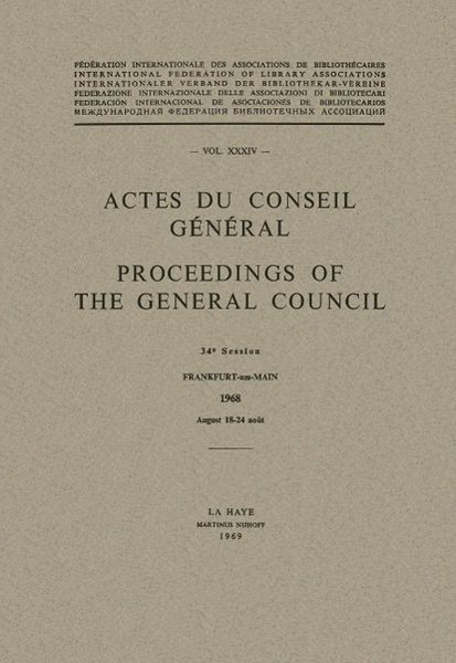 Produktbild: Actes du Conseil G&eacute;n&eacute;ral / Proceedings of the General Council