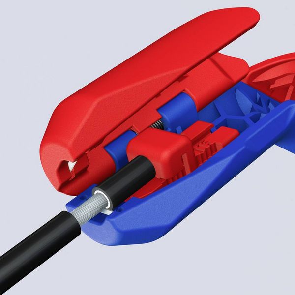 Produktbild: Knipex 16 95 03 SB ErgoStrip&reg; PV Abmantelungswerkzeug Abmantelungsmesser Geeignet f&uuml;r Rundkabel, Solarkabel 4 bis 6 mm