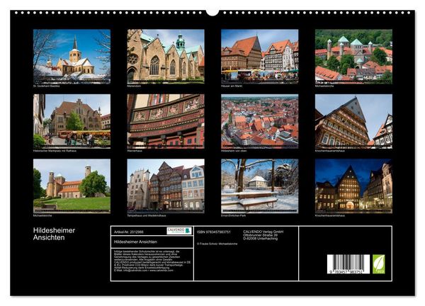 Produktbild: Hildesheimer Ansichten (hochwertiger Premium Wandkalender 2026 DIN A2 quer), Kunstdruck in Hochglanz