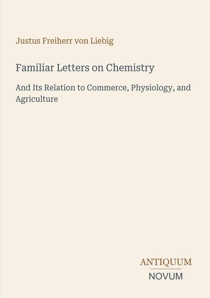 Produktbild: Familiar Letters on Chemistry