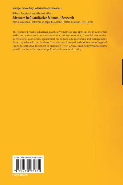 Produktbild: Advances in Quantitative Economic Research