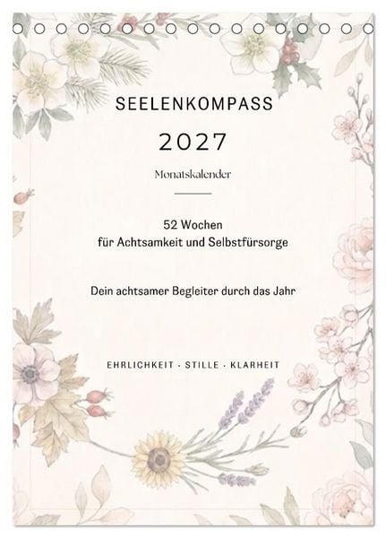 Produktbild: SEELENKOMPASS (Tischkalender 2027 DIN A5 hoch), CALVENDO Monatskalender