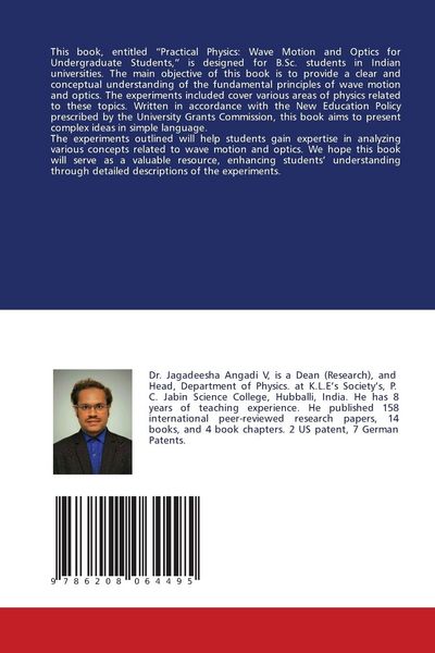 Produktbild: Practical Physics: Wave motion and optics for Under Graduate Students