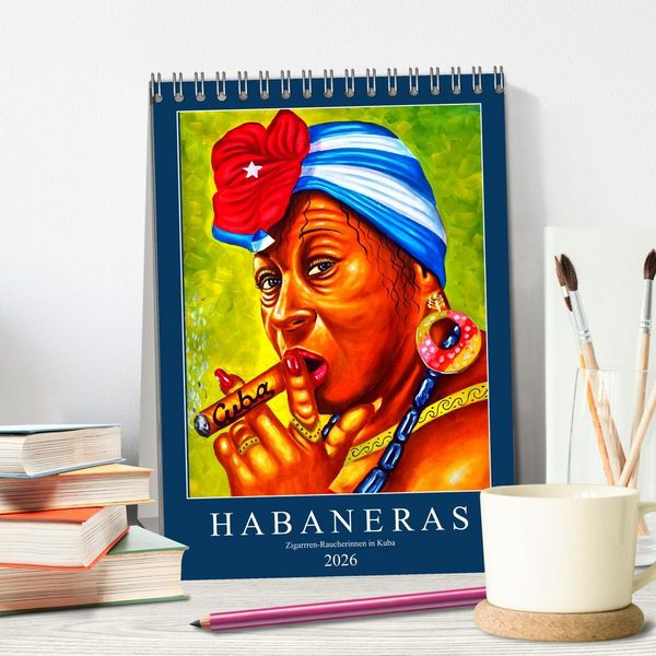 Produktbild: HABANERAS - Zigarren-Raucherinnen in Kuba (Tischkalender 2026 DIN A5 hoch), CALVENDO Monatskalender