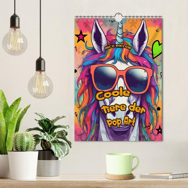 Produktbild: Coole Tiere der Pop Art (Wandkalender 2026 DIN A4 hoch), CALVENDO Monatskalender