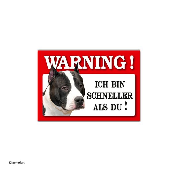 Produktbild: HTI-Living Blechschild Wachhund Staffordshire Bullterrier
