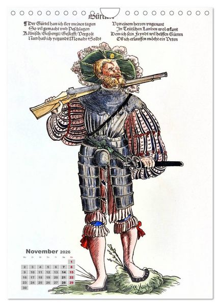 Produktbild: Landsknechte und Soldaten: Historische Uniformen (Wandkalender 2026 DIN A4 hoch), CALVENDO Monatskalender
