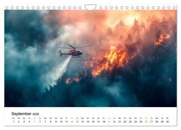 Produktbild: Firefighters - wenn die Erde brennt (Wandkalender 2026 DIN A4 quer), CALVENDO Monatskalender