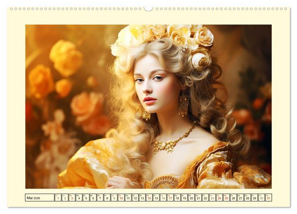 Produktbild: Barocke Anmut. Romantik und Grazie im 17. Jahrhundert (hochwertiger Premium Wandkalender 2026 DIN A2 quer), Kunstdruck in Hochglanz