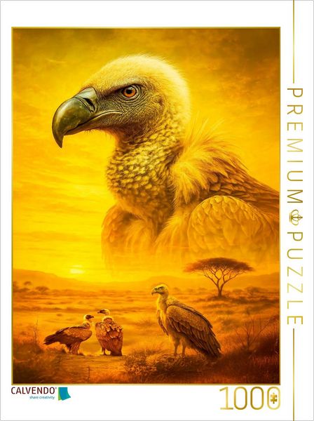 Produktbild: CALVENDO Puzzle W&auml;chter der L&uuml;fte - G&auml;nsegeier mit Weitblick | 1000 Teile Lege-Gr&ouml;&szlig;e 64x48cm Foto-Puzzle f&uuml;r gl&uuml;ckliche Stunden