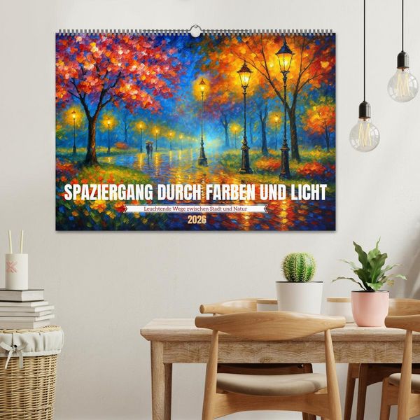 Produktbild: Spaziergang durch Farben und Licht (Wandkalender 2026 DIN A2 quer), CALVENDO Monatskalender
