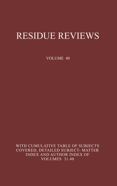Produktbild: Residue Reviews