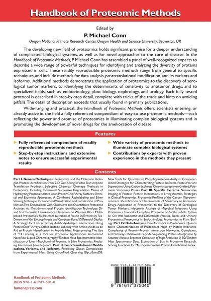 Produktbild: Handbook of Proteomic Methods