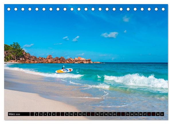 Produktbild: Seychellen - Das wahre Paradies (Tischkalender 2026 DIN A5 quer), CALVENDO Monatskalender
