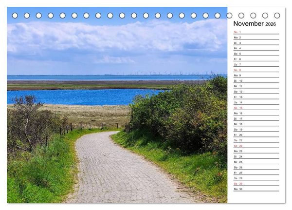 Produktbild: Langeoog - Sch&ouml;nste Insel Ostfrieslands (Tischkalender 2026 DIN A5 quer), CALVENDO Monatskalender