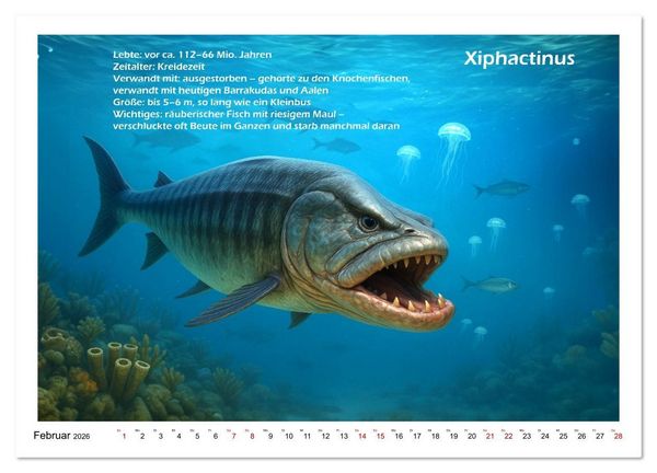 Produktbild: Urige Meerestiere pr&auml;historisch und seltsam (Wandkalender 2026 DIN A3 quer), CALVENDO Monatskalender
