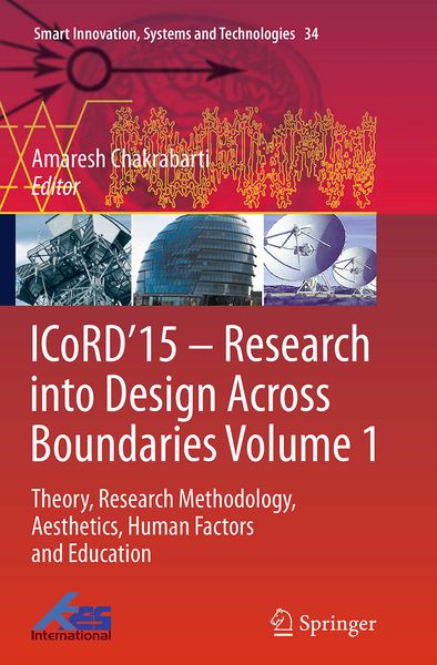 Produktbild: ICoRD&rsquo;15 &ndash; Research into Design Across Boundaries Volume 1