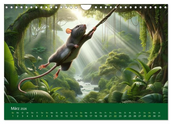 Produktbild: Abenteuerliche Ratten (Wandkalender 2026 DIN A4 quer), CALVENDO Monatskalender