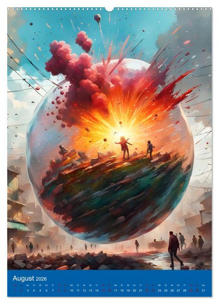 Produktbild: Farbenwelten (Wandkalender 2026 DIN A2 hoch), CALVENDO Monatskalender
