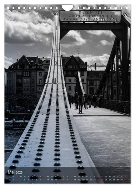 Produktbild: Frankfurt monochrom (Wandkalender 2026 DIN A4 hoch), CALVENDO Monatskalender