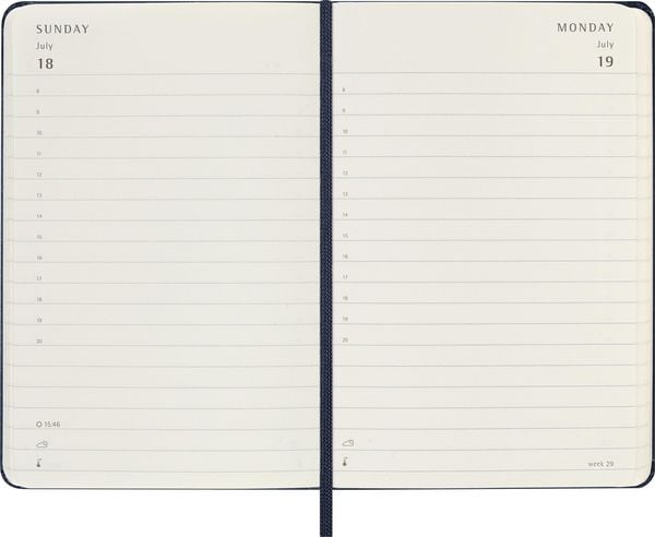 Produktbild: Moleskine 12 Monate Tageskalender 2027, Pocket/A6, 1 Tag = 1 Seite, Fester Einband, Saphir