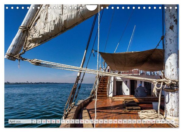 Produktbild: Stilvolles Segeln auf dem Nil mit einer Dahabeya (Wandkalender 2026 DIN A4 quer), CALVENDO Monatskalender