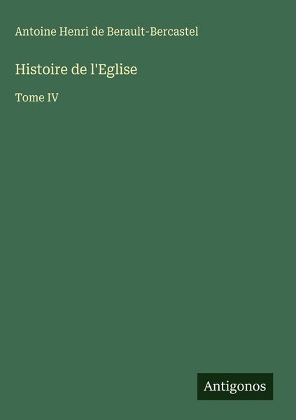 Produktbild: Histoire de l'Eglise