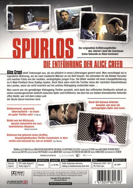 Produktbild: Spurlos - Die Entf&uuml;hrung der Alice Creed