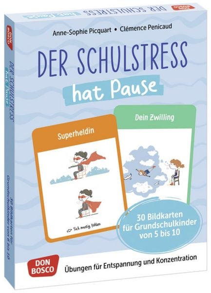 Produktbild: Der Schulstress hat Pause. 30 Bildkarten f&uuml;r Grundschulkinder von 6 bis 10