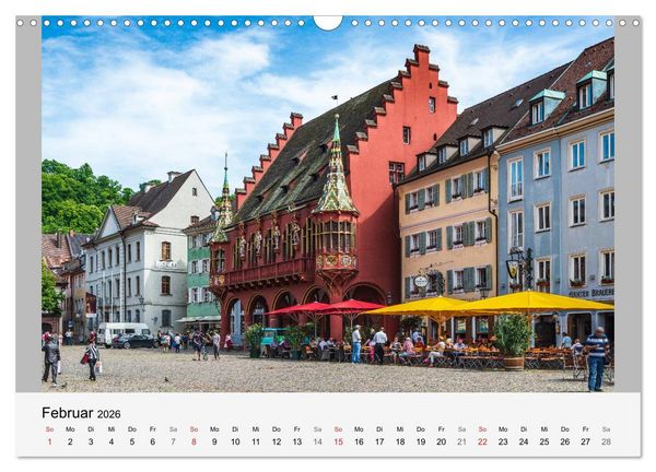 Produktbild: Freiburg im Breisgau. Malerische Stadt am Rande des Schwarzwaldes (Wandkalender 2026 DIN A3 quer), CALVENDO Monatskalender