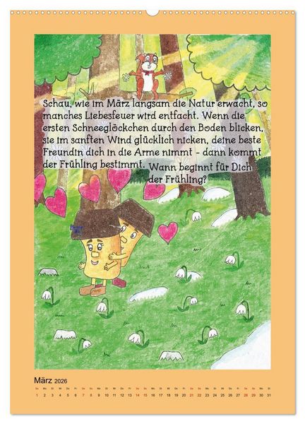 Produktbild: Tobi und das Jahr (hochwertiger Premium Wandkalender 2026 DIN A2 hoch), Kunstdruck in Hochglanz
