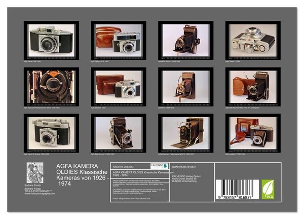 Produktbild: AGFA KAMERA OLDIES Klassische Kameras von 1926 - 1974 (Wandkalender 2026 DIN A4 quer), CALVENDO Monatskalender