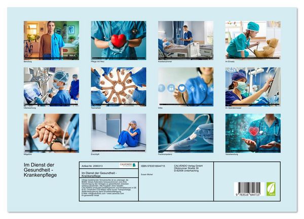 Produktbild: Im Dienst der Gesundheit - Krankenpflege (Wandkalender 2026 DIN A3 quer), CALVENDO Monatskalender