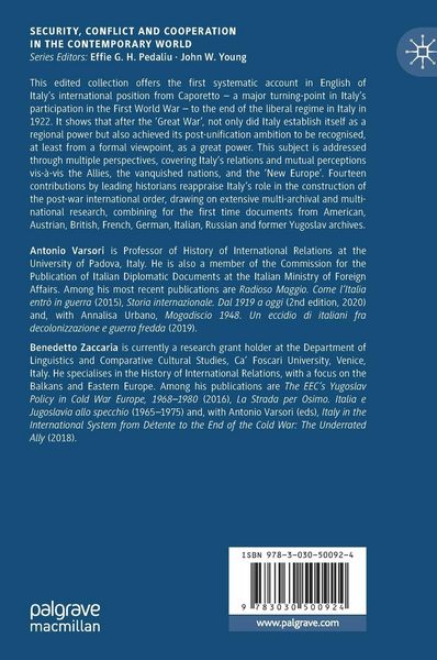 Produktbild: Italy in the New International Order, 1917&ndash;1922