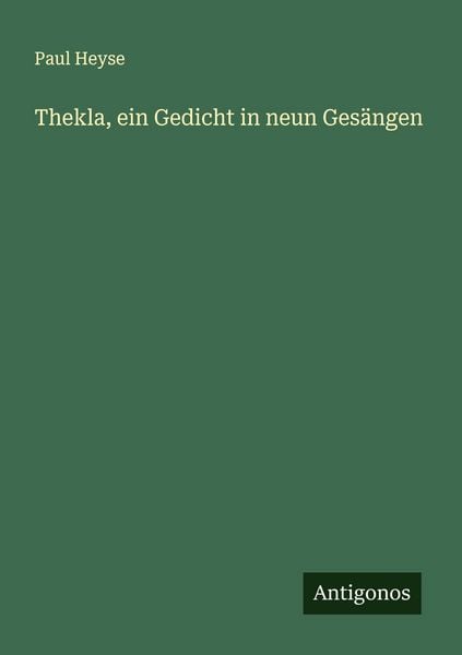 Produktbild: Thekla, ein Gedicht in neun Ges&auml;ngen