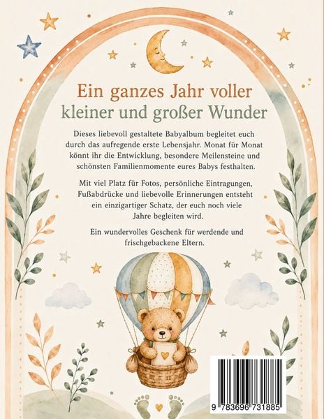 Produktbild: Mein erstes Jahr voller Wunder - Das gro&szlig;e Babyalbum und Erinnerungsbuch zum Ausf&uuml;llen f&uuml;r das erste Lebensjahr
