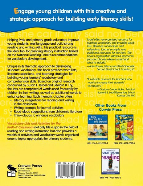 Produktbild: Vocabulary Lists and Activities for the PreK-2 Classroom